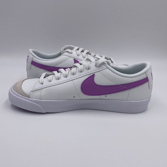 Nike Blazer Low ' 77 White / Purple Womens Shoes - Picture 2 of 8